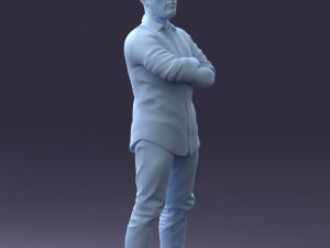 man in pink t-shirt 1121-20 3d print ready Modèles 3D en vedette