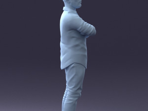 man in pink t-shirt 1121-20 3d print ready Modèles 3D en vedette