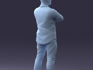 man in pink t-shirt 1121-20 3d print ready Modèles 3D en vedette