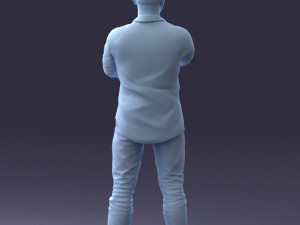 man in pink t-shirt 1121-20 3d print ready Modèles 3D en vedette