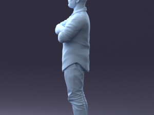 man in pink t-shirt 1121-20 3d print ready Modèles 3D en vedette