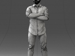 man in pink t-shirt 1121-20 3d print ready Modèles 3D en vedette