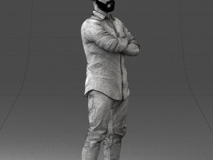 man in pink t-shirt 1121-20 3d print ready Modèles 3D en vedette