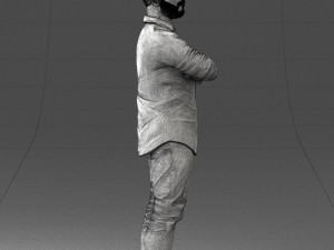 man in pink t-shirt 1121-20 3d print ready Modèles 3D en vedette