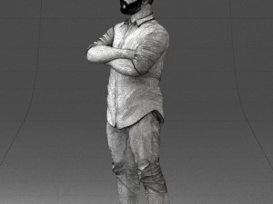 man in pink t-shirt 1121-20 3d print ready Modèles 3D en vedette