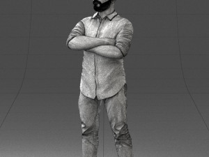 man in pink t-shirt 1121-20 3d print ready Modèles 3D en vedette
