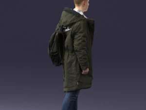 000202 Young Man in Winter Parka 1102 3dp 3D Print Model
