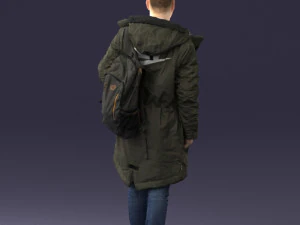 000202 Young Man in Winter Parka 1102 3dp 3D Print Model