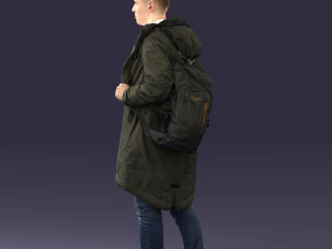 000202 Young Man in Winter Parka 1102 3dp 3D Print Model