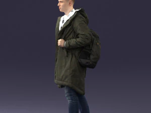 000202 Young Man in Winter Parka 1102 3dp 3D Print Model