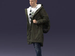 000202 Young Man in Winter Parka 1102 3dp 3D Print Model