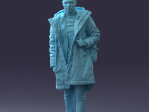 000202 Young Man in Winter Parka 1102 3dp 3D Print Model