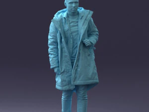 000202 Young Man in Winter Parka 1102 3dp 3D Print Model