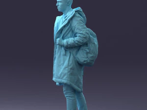 000202 Young Man in Winter Parka 1102 3dp 3D Print Model