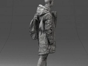 000202 Young Man in Winter Parka 1102 3dp 3D Print Model