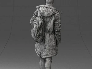 000202 Young Man in Winter Parka 1102 3dp 3D Print Model