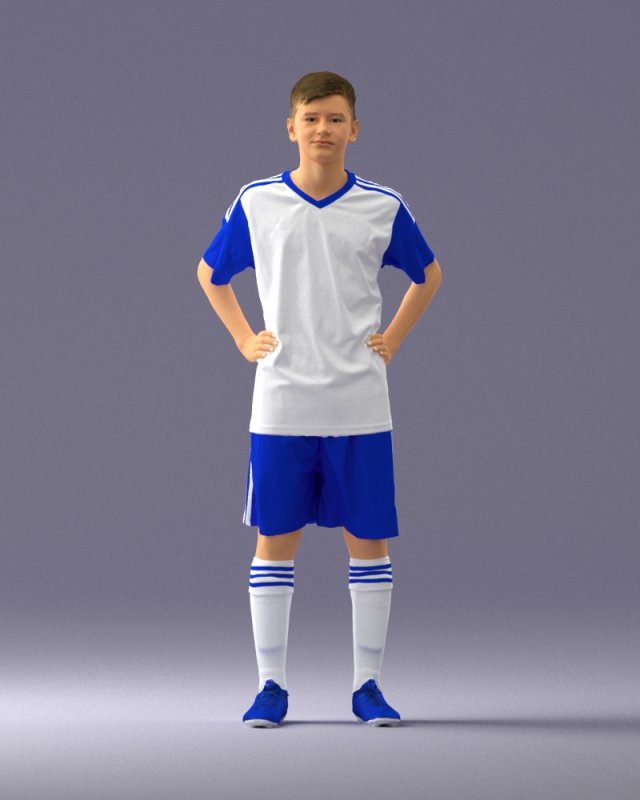 soccer player 1114-2 3d print ready Modello di stampa 3D .c4d .max .obj .3ds .fbx .stl .blend 