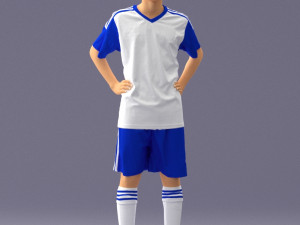 soccer player 1114-2 3d print ready Modello di stampa 3D