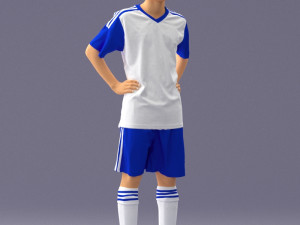 soccer player 1114-2 3d print ready Modello di stampa 3D