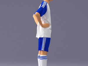 soccer player 1114-2 3d print ready Modello di stampa 3D