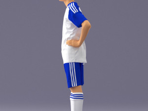 soccer player 1114-2 3d print ready Modello di stampa 3D