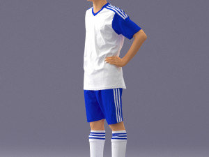 soccer player 1114-2 3d print ready Modello di stampa 3D