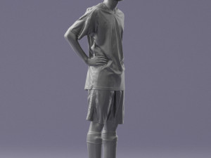 soccer player 1114-2 3d print ready Modello di stampa 3D