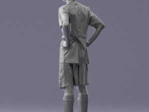 soccer player 1114-2 3d print ready Modello di stampa 3D