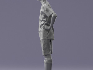 soccer player 1114-2 3d print ready Modello di stampa 3D