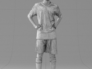 soccer player 1114-2 3d print ready Modello di stampa 3D
