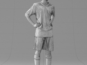 soccer player 1114-2 3d print ready Modello di stampa 3D