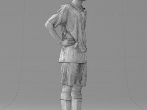 soccer player 1114-2 3d print ready Modello di stampa 3D