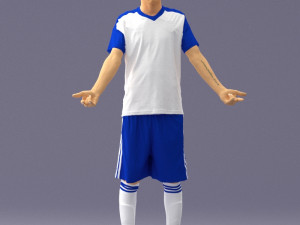 soccer player 1114-1 3d print ready 3D Print Model