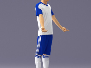 soccer player 1114-1 3d print ready 3D Print Model