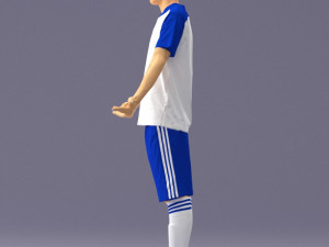 soccer player 1114-1 3d print ready 3D Print Model