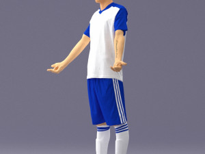 soccer player 1114-1 3d print ready 3D Print Model
