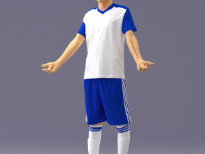 soccer player 1114-1 3d print ready 3D Print Model
