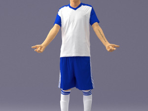soccer player 1114-1 3d print ready 3D Print Model