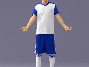 soccer player 1114-1 3d print ready 3D Print Model