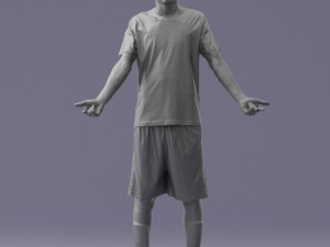 soccer player 1114-1 3d print ready 3D Print Model