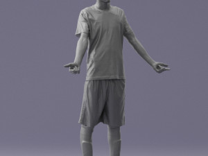soccer player 1114-1 3d print ready 3D Print Model