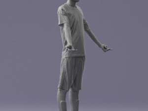 soccer player 1114-1 3d print ready 3D Print Model