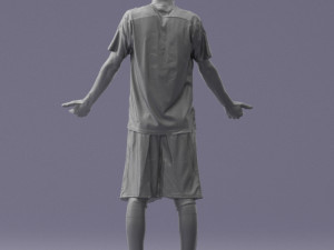 soccer player 1114-1 3d print ready 3D Print Model