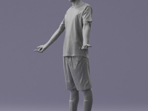 soccer player 1114-1 3d print ready 3D Print Model