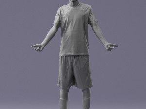 soccer player 1114-1 3d print ready 3D Print Model