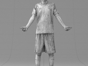 soccer player 1114-1 3d print ready 3D Print Model