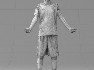 soccer player 1114-1 3d print ready 3D Print Model