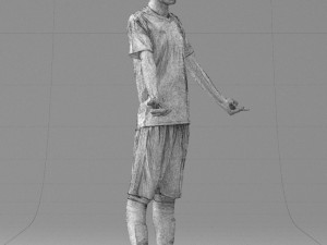 soccer player 1114-1 3d print ready 3D Print Model