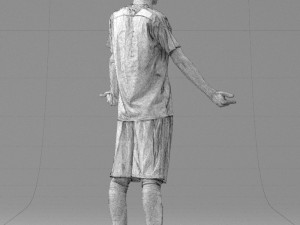 soccer player 1114-1 3d print ready 3D Print Model