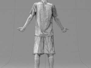 soccer player 1114-1 3d print ready 3D Print Model